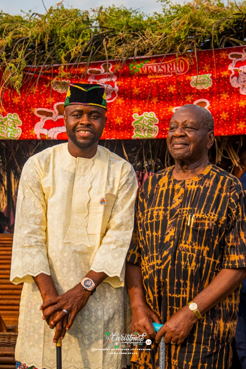 Traditional attire and performers at Ibom Christmas Festival