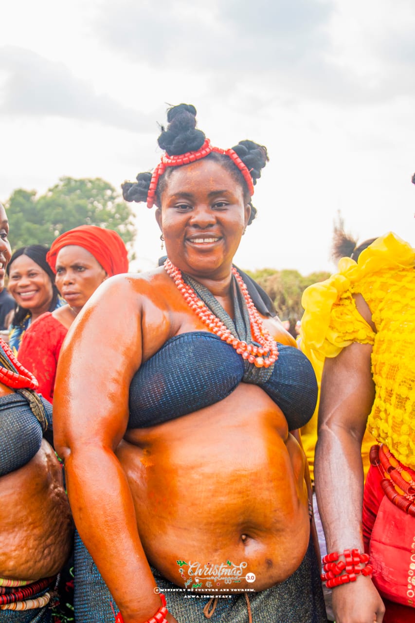 Traditional attire and performers at Ibom Christmas Festival