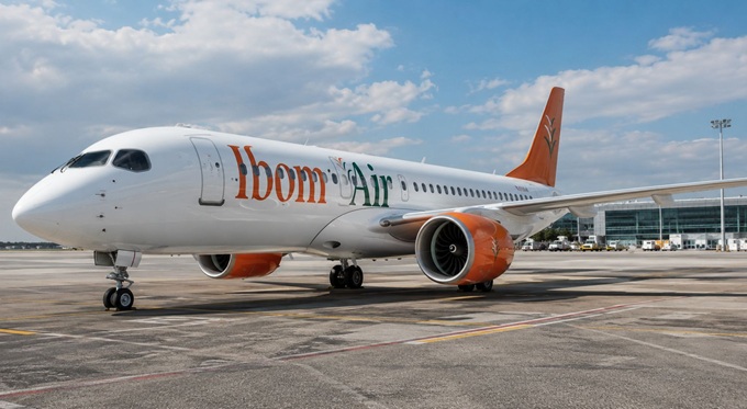 Ibom Air aircraft parked on the airport apron