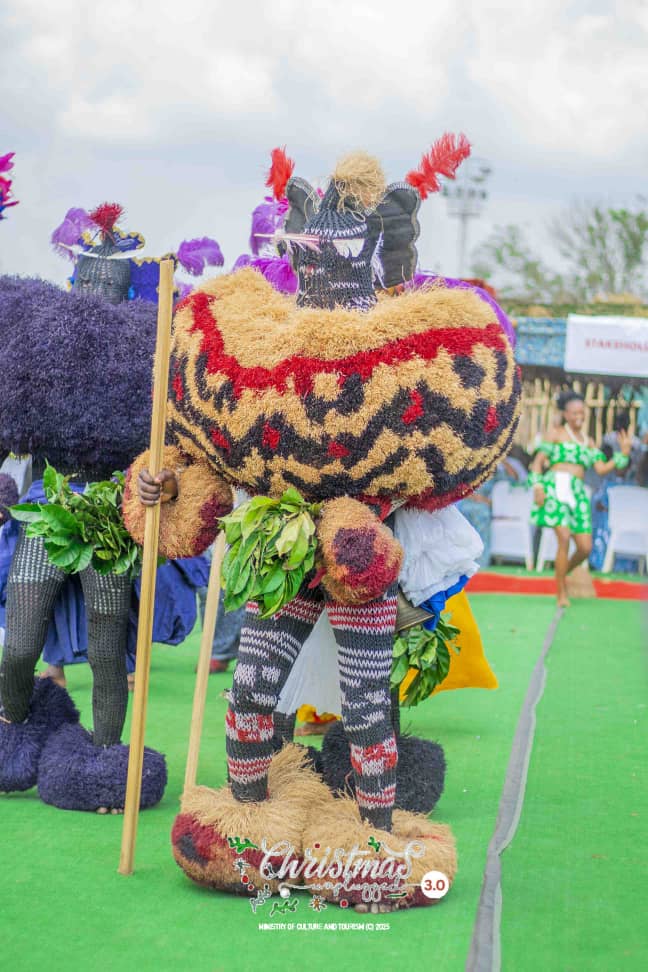 Traditional attire and performers at Ibom Christmas Festival