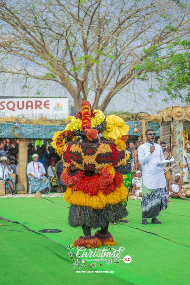 Traditional attire and performers at Ibom Christmas Festival